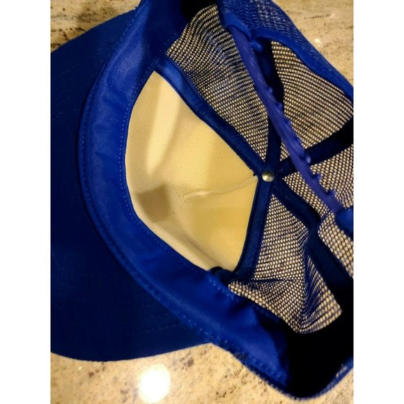 Vintage Durkee Snap Back Mesh Hat Cap . Blue White. One Fit. BBQ Cooking - Picture 4 of 6
